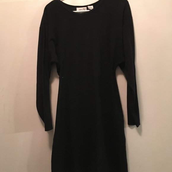 Brass Plum Dresses & Skirts - Brass Plum  Vintage 80's Black Body Con